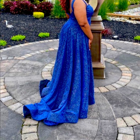 cinderella divine Dresses Sparkly Blue Prom Dressgown Poshmark